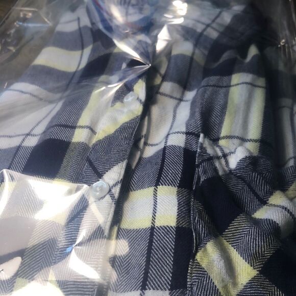 Rails Really Soft Hunter Flannel Shirt Perfectly Positioned Pocket Blue Yellow - Picture 10 of 17